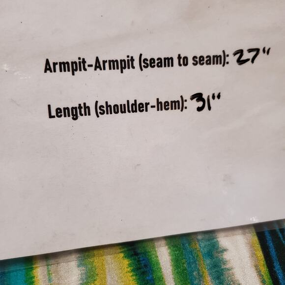 Calvin Klein Abstract Stripe Button Up Split Neck Blouse Womens Plus Size 2X Top - Picture 9 of 9